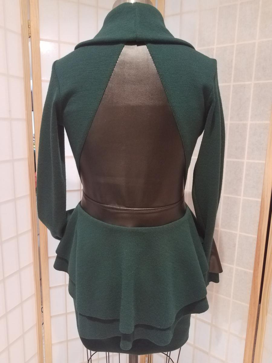 713-sweater-jacket /leather